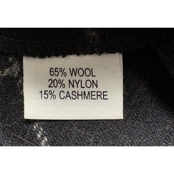 Jimmy Hourihan MOLINA Cashmere Blend Cape Cloak One Size Black Checker Wool 13-4 - Picture 4 of 9